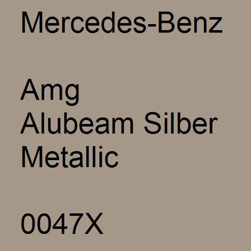 Mercedes-Benz, Amg Alubeam Silber Metallic, 0047X.